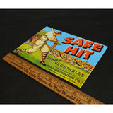 Vintage PAPER LABEL(S) 5x7 "SAFE HIT TEXAS VEGETABLES" Gulf Distributing Co. NOS