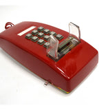 Hard To Find CORTELCO 'RED' CORDED TELEPHONE Wall Mounted CORD PHONE *Untested*