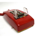 Hard To Find CORTELCO 'RED' CORDED TELEPHONE Wall Mounted CORD PHONE *Untested*