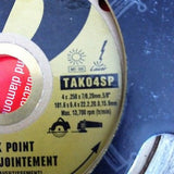 TAK Series 4” x .250” X 7/8",5/8" Tuck Point Blade