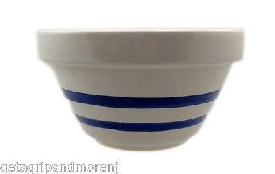 Robinson Ransbottom RRP Pottery Mixing Bowl  8"  Blue & White   Roseville OH