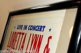 1974 Loretta Lynn & Conway Twitty Concert Poster !!SIGNED!! !!!FRAMED!!!