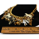 Excellent! LUNCH AT THE RITZ "JUNGLE  BRUNCH" CHARM BRACELET Lion TIGER Monkey +