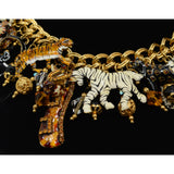 Excellent! LUNCH AT THE RITZ "JUNGLE  BRUNCH" CHARM BRACELET Lion TIGER Monkey +