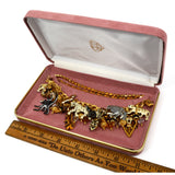 Excellent! LUNCH AT THE RITZ "JUNGLE  BRUNCH" CHARM BRACELET Lion TIGER Monkey +