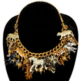 Excellent! LUNCH AT THE RITZ "JUNGLE  BRUNCH" CHARM BRACELET Lion TIGER Monkey +