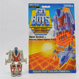 Vintage TONKA GOBOTS "HEAT SEEKER" #52 Friendly Robot FIGHTER PLANE + CARD-BACK!