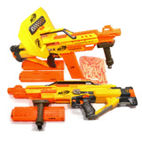 Tested NERF LOT; 2 STAMPEDE ECS (1-Works) 4-LONG CLIPS Shield 2-TRIPODS + Darts!