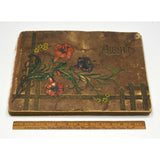 Antique POST CARD ALBUM 21-Pages of 126 Cards AMERICAN INDIAN EPHEMERA SCRAPBOOK