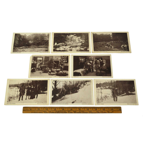 VTG/Antique POST CARD Lot of 8 "HISTORICAL SERIES, DEERFIELD, MASS." Edison Mfg.