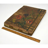 Antique POST CARD ALBUM 21-Pages of 126 Cards AMERICAN INDIAN EPHEMERA SCRAPBOOK