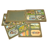 Antique POST CARD ALBUM 21-Pages of 126 Cards AMERICAN INDIAN EPHEMERA SCRAPBOOK