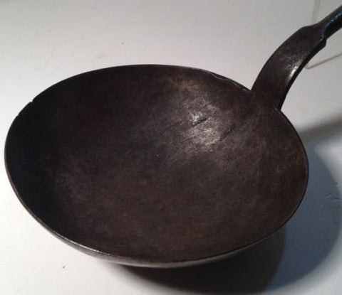 18th Century Tasting Spoon Large Antique Wrought Iron Exhibit Piece Pre-Revolution