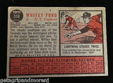 1962 Topps Whitey Ford #310 Baseball Card Yankees