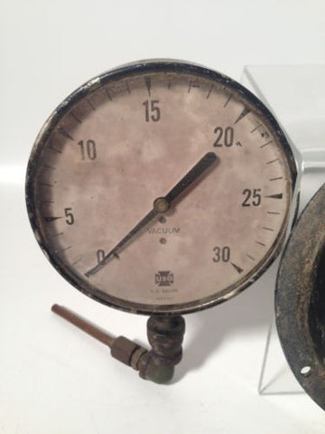 2 Vintage GAUGES Steampunk Gage USG LARGE 5 Inch Low Pressure Steam Punk