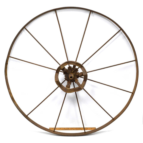 Antique ADJUSTABLE SPOKE WHEEL Huge! 30.25" dia 11-Spokes *MISSING 1* Marked "3"
