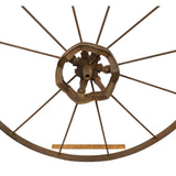Antique ADJUSTABLE SPOKE WHEEL Huge! 30.25" dia 11-Spokes *MISSING 1* Marked "3"