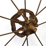 Antique ADJUSTABLE SPOKE WHEEL Huge! 30.25" dia 11-Spokes *MISSING 1* Marked "3"