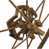 Antique ADJUSTABLE SPOKE WHEEL Huge! 30.25" dia 11-Spokes *MISSING 1* Marked "3"