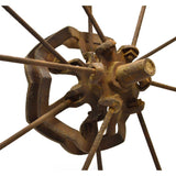 Antique ADJUSTABLE SPOKE WHEEL Huge! 30.25" dia 11-Spokes *MISSING 1* Marked "3"