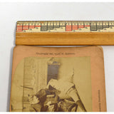 Antique STEREOSCOPE CARD Rare STEREOVIEW Domestic Dentistry #11933 B.W. KILBURN